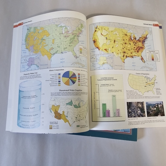 1994‎ The Nystrom Desk Atlas Paperback By Staff of Publisher - Set Of 2 - Picture 9 of 10